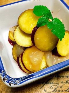 レンチン簡単!さつまいもの蜂蜜りんご煮-レシピのメイン写真