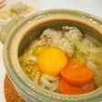 ひとり鍋焼うどん☆キヌアの鶏団子入り
