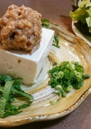簡単サラダ♪豆腐と肉味噌のレタス巻き★-レシピのメイン写真