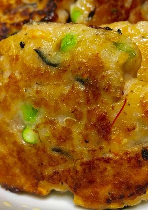 冷めてもうまいエビとアスパラのすり身揚げ-レシピのメイン写真