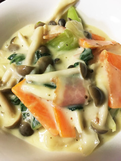 市販カルボナーラソースで野菜のクリーム煮-レシピのメイン写真