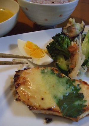 味噌漬けめかじきのしそチーズ焼き-レシピのメイン写真