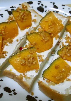ホイップマリームとかぼちゃのトースト-レシピのメイン写真