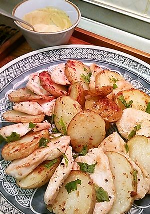 ポテト・鶏焼きのカレーソース添え-レシピのメイン写真