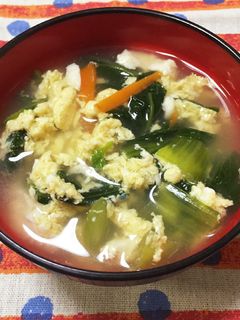 体があったまる!青梗菜の中華スープ♪-レシピのメイン写真
