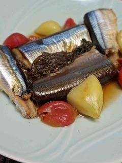 さんまと梅にんにくの煮つけ-レシピのメイン写真