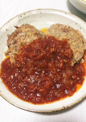 パン粉なし！たまねぎたっぷりハンバーグ♡-レシピのメイン写真
