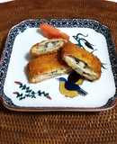 豚肉ロース薄切りとキュウイのはさみ揚げ