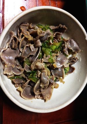 簡単低価格砂ずりスライスの酢物-レシピのメイン写真