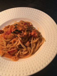 簡単!トマトのクリームソースパスタ-レシピのメイン写真