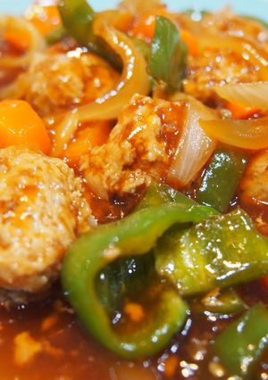 キヌア入り鶏団子の甘酢あんかけ-レシピのメイン写真