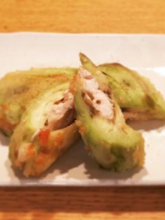 超簡単!なすのささみチーズはさみ揚げ-レシピのメイン写真