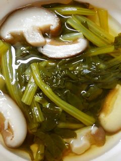 簡単!副菜♪小松菜と椎茸の白だし煮-レシピのメイン写真
