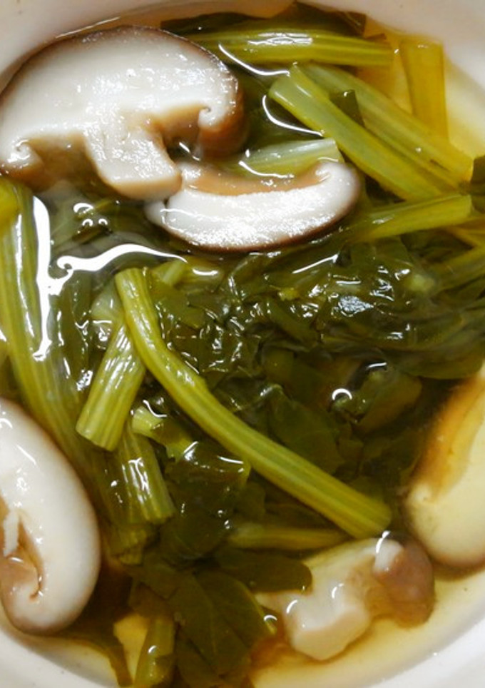 簡単！副菜♪小松菜と椎茸の白だし煮-レシピのメイン写真