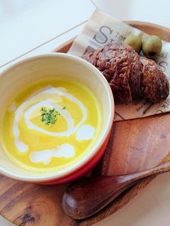 ココナッツオイルdeかぼちゃポタージュ-レシピのメイン写真