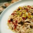 もやしと豚としめじの蒸しもの*梅醤油かけ
