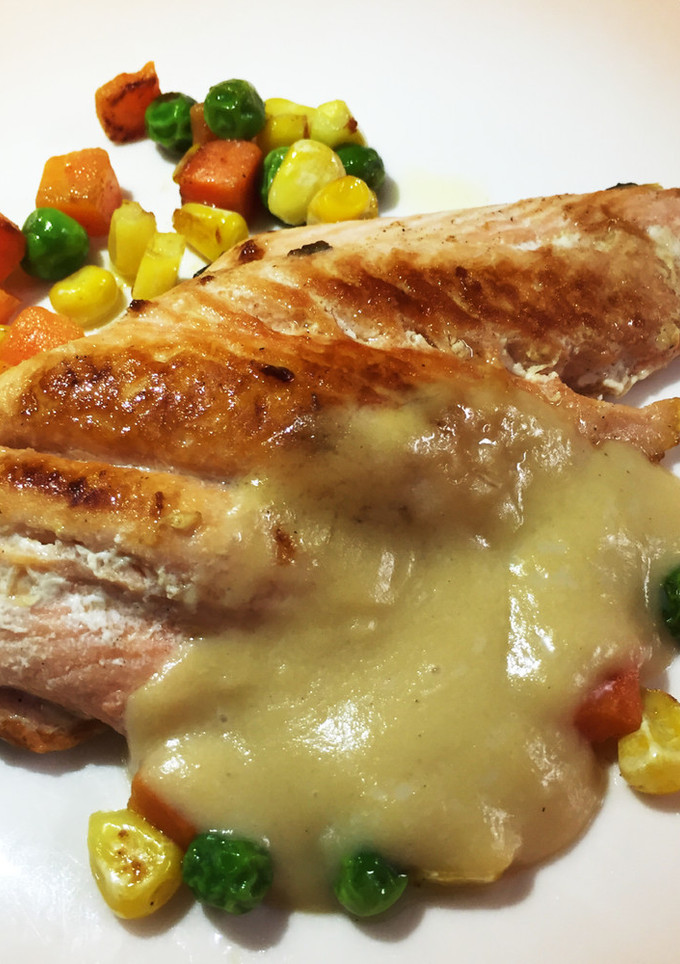 ソース作り不要。焼鮭のクリームソースがけ-レシピのメイン写真