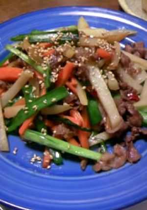 じゃがいもと牛肉のオイスターソース炒め-レシピのメイン写真