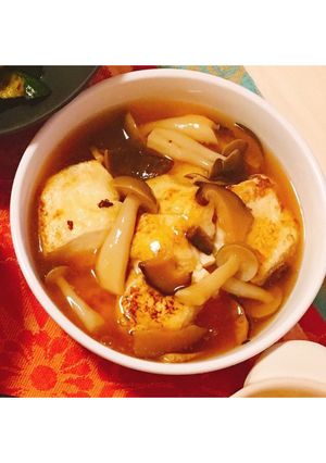 ヘルシー♪豆腐とキノコのあんかけ✨-レシピのメイン写真