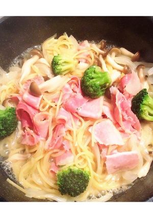 フライパン１つ♪ベーコンたっぷりパスタ✨-レシピのメイン写真