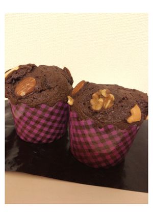 ナッツたっぷり♪チョコレートマフィン✨-レシピのメイン写真
