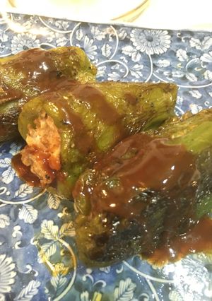 ジューシーな丸ごとピーマンの肉詰め-レシピのメイン写真
