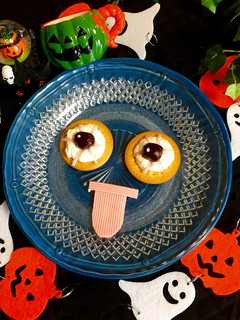 ハロウィン 目玉おばけのクリチビスケット-レシピのメイン写真