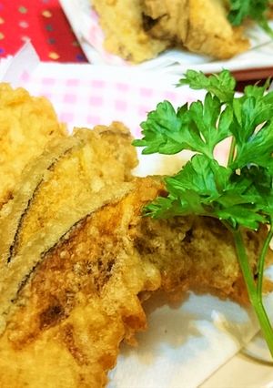 ビール★サクサク【南瓜の天ぷら＆揚げ玉】-レシピのメイン写真