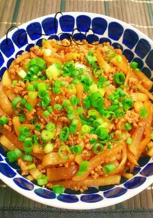 大根とひき肉の甘味噌オイスター炒め-レシピのメイン写真