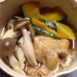 しめじとうす揚げとかぼちゃの煮物