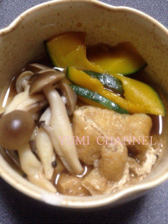 しめじとうす揚げとかぼちゃの煮物-レシピのメイン写真