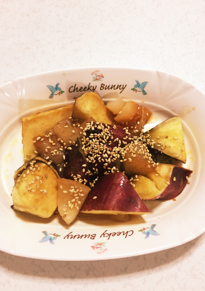 炊飯器で☆さつまいもとりんごの大学芋-レシピのメイン写真