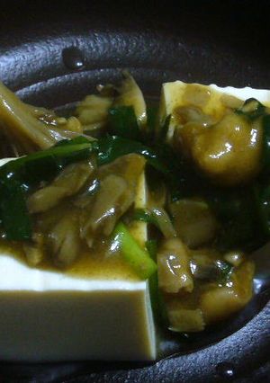 ☆冷奴☆カレー味鶏皮のっけ-レシピのメイン写真