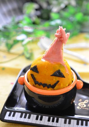 おかしな魔女帽をかぶった南瓜のサラダ✿-レシピのメイン写真