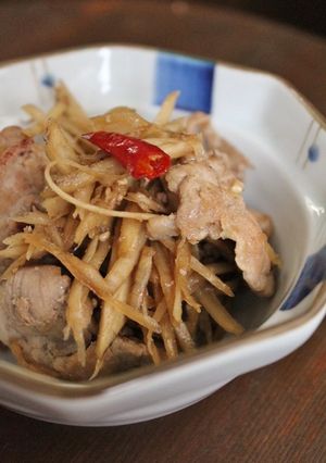 朝夕弁当に♪醤油麹豚こま肉de金平ごぼう-レシピのメイン写真