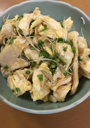 ゆで鶏のカレーマスタード酢和え-レシピのメイン写真