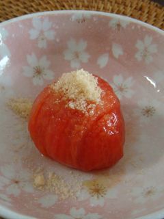 甘くて冷た~い☆トマトのデザート風食べ方-レシピのメイン写真