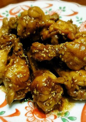 ウイングスティック(鶏手羽元)の甘辛煮-レシピのメイン写真