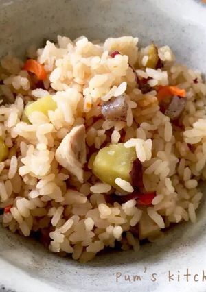さつまいもと鶏肉の炊き込みご飯-レシピのメイン写真
