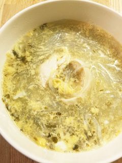 【痛風対策】めかぶと鶏肉と春雨のスープ-レシピのメイン写真