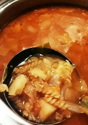 ミートソースからのコク旨ミネストローネ♪-レシピのメイン写真