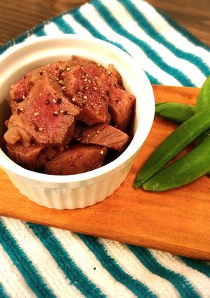 簡単！角切り肉でお手軽ローストビーフ。-レシピのメイン写真