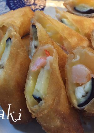 茄子と海老とチーズの春巻き☆-レシピのメイン写真