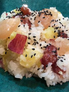 甘納豆とさつま芋の簡単おこわ-レシピのメイン写真