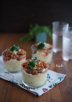 茄子ミートとポテトクリームのサラダ-レシピのメイン写真