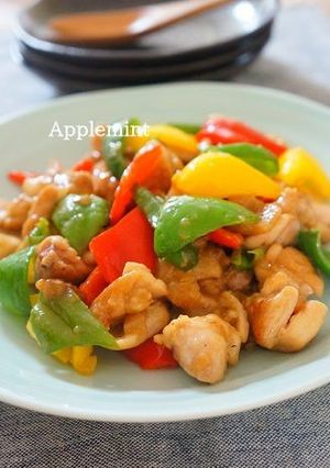 鶏肉と三色ピーマンの柚子こしょう炒め-レシピのメイン写真