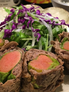 博多風♬ 牛肉の 明太レタス巻き-レシピのメイン写真