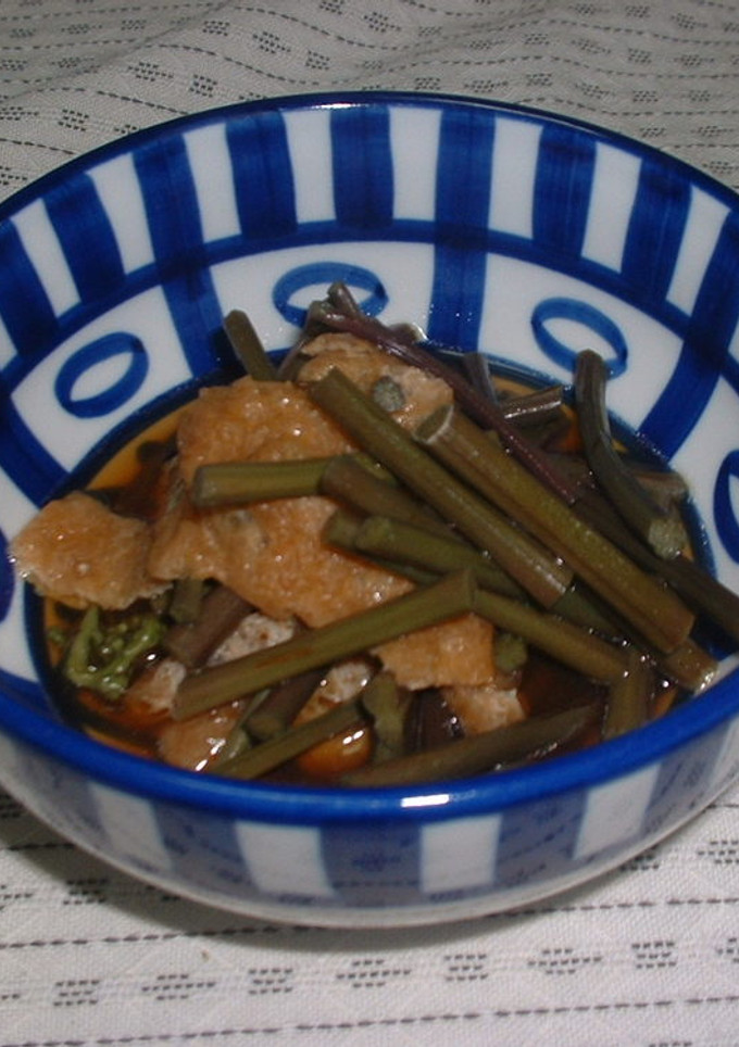 わらびと油揚げの煮びたし-レシピのメイン写真