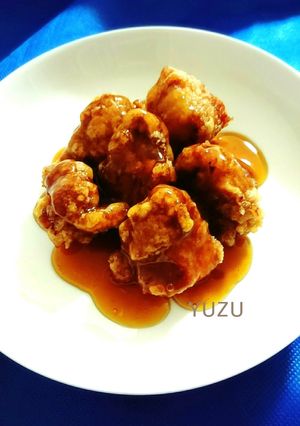 時短！お惣菜の鶏もも唐揚げで甘酢あんかけ-レシピのメイン写真