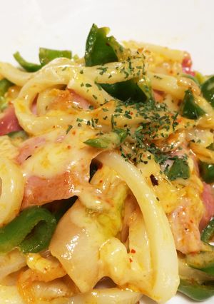 【時短】キムチーズ焼うどん-レシピのメイン写真